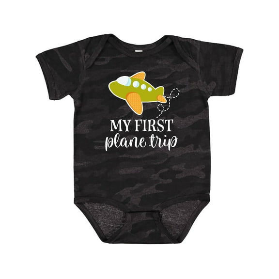 Inktastic My First Plane Trip Airplane Travel Boys or Girls Baby Bodysuit