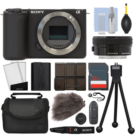 Sony ZV-E10 II Mirrorless 4K Digital Camera + 16-50mm Lens Black + 32 GB Kit - International Version