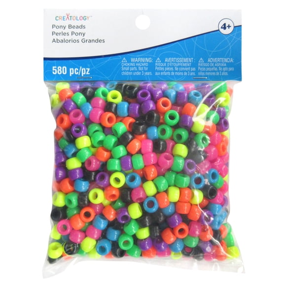 12 Packs: 480 ct. (6.960 total) Bright Pony Beads by Creatology
