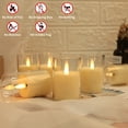 thumbnail image 4 of Flameless LED Candles with Timer 6 Pc Flickering Flameless Candles for Romantic Ambiance and Home Decoration Stable Acrylic Shell，Battery Operated Candles（Clear）, 4 of 9