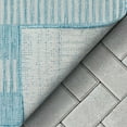 thumbnail image 6 of Well Woven Medusa Stria Modern Stripes Blue 2'7" x 9'10" Runner Indoor Outdoor Rug, 6 of 7