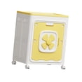 thumbnail image 2 of Caja de almacenamiento móvil para ropa con ruedas, almacenamiento de libros, organizador multiusos, diseño a prueba de polvo, construcción estable, ad Amarillo, 2 of 8