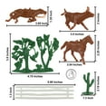 thumbnail image 2 of BMC CTS Rustic Western Ranch - 15pc Plastic Figure Playset Diorama Accessories, 2 of 5