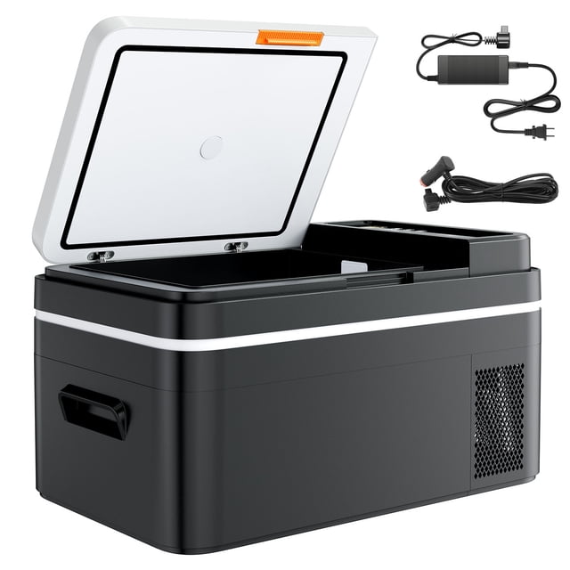 KFFKFF Car Refrigerator, DC 12/24V AC100-240V Compressor Electric Cooler, -4°F to 68°F Car Fridge with APP Control, 23 QT Cars Freezer