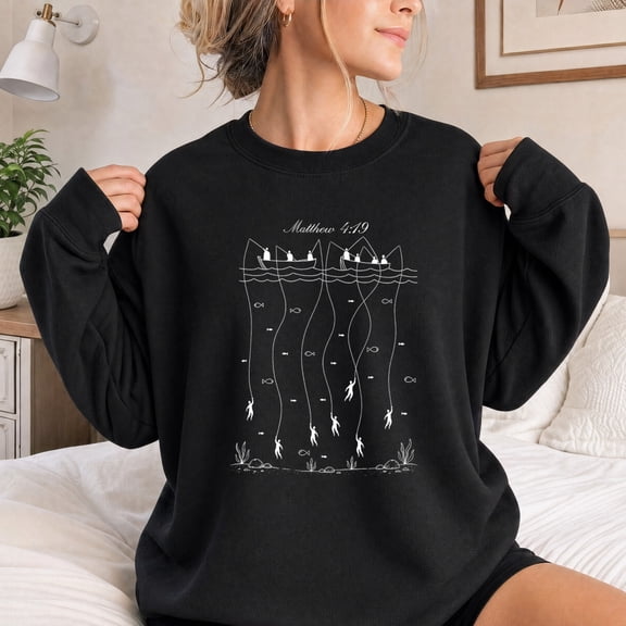 Jollimate Fishers Of Men Sweatshirt, Christian Sweatshirt Women, Christian Gifts For Women
