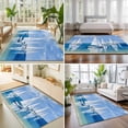 thumbnail image 4 of Area Rugs 5'x7', Nautical Sailboat Carpet Runner Indoor Outdoor Rugs Home Decor Aesthetic, Summer Coastal Boat Painting Art Sky Blue Non Slip Mats Washable Accent Rug for Living Room Bedroom, 4 of 8
