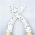 thumbnail image 2 of ManxiVoo Velvet Sparkle Sequin Gloves Extended Arm Sleeves Glamorous Party Accessory For Night Out And Festive Gatherings White, 2 of 4