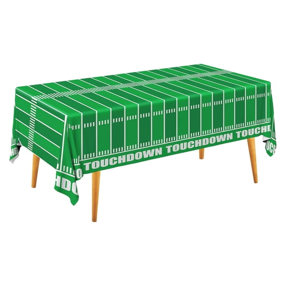 Football Theme Party Disposable Tablecloth Plastic Touchdown Table Cover for Birthday Football Party Games Decoration 54 X 108Inch 3 Pack