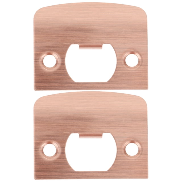TEHAUX 2 Pcs Plaques de Frappe en Acier Inoxydable Rouges Cuivre Antique Verrouillables pour Serrures de Pièce