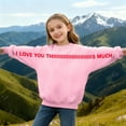 thumbnail image 5 of Shadoumai Girl Boy Valentines Day Sweatshirt I Love You This Much Hoodies Sweatshirts Funny Graphic Pullover Tops 3-13 Years, 5 of 6