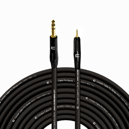 Coluber Cable 1/4" TRS Male to 3.5 TS Male 3-Pin Microphone Audio Connector