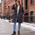 thumbnail image 7 of TQWQT Womens Notched Lapel Mid Length Wool Blend Coat Single Breasted Solid Color Elegant Trench Overcoat with Side Pockets Casual Office Outerwear for Fall Winter Gray S, 7 of 7
