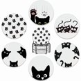 thumbnail image 1 of wonima02 Drink Coasters Set of 6 with Holder,Cute Black Cat Absorbent Ceramic Coasters with Cork Base,Fit All Cups,Tabletop Protection Mat for Mugs and Cups,Office,Kitchen, 1 of 1