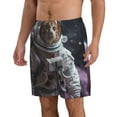 thumbnail image 2 of Logiee Cat Astronaut In Space Print Mens Swim Trunks Quick Dry Board Shorts,Breathable Hawaii Beach Shorts Swimwear Bathing Suits-XX-Large, 2 of 6