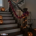 thumbnail image 2 of PMU Jack-O-Lantern Orange/ Purple Garland Halloween Party Decoration Ornament (12/pkg) Pkg/1, 2 of 6