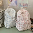 thumbnail image 6 of Butterfly Print Cute Backpack Simple Versatile School Backpack Bookbag with Small Makeup Pouch Preppy Style Campus Daypack for Daily Student & Travel Use, 6 of 10