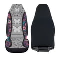 thumbnail image 5 of Jeiento Butterfly Car Seat Covers Set of 2 Breathable Front Seat Covers Waistline Print Stretch Polyester Fabric Cover Boho Floral Soft Front Seat Cover Universal Fit for Auto SUV, 5 of 7