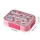 thumbnail image 3 of CaiYueKe Microwave Safe Bento Box with Compartments Reusable Lunch Container Leakproof Meal Prep Box for Adults Office Eco Friendly Plastic Food Storage with Utensils Easy Clean Dishwasher Safe, 3 of 8