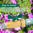 thumbnail image 3 of 3/4'' Heavy-Duty Garden Hose Ball Valve: Full-Flow (No Restricted Flow) Water Hose Shut Off Valve, Solid Brass Construction with 360 Degree Rotatable Swivel Joint, 3 of 9