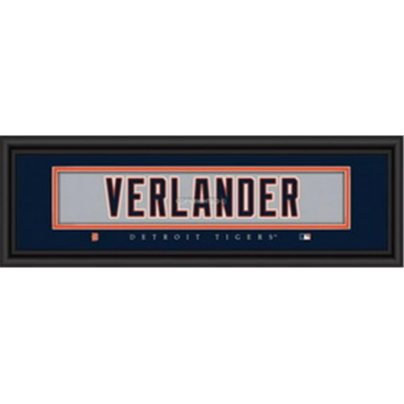 Detroit Tigers Print 8x24 Signature Style Justin Verlander