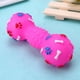 thumbnail image 3 of Juguetes para perros con forma de mancuerna punteada para perros Squeeze Squeaky Pet Chew Toy naranja Ehuebsd Libre de BPA, 3 of 6