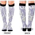 thumbnail image 2 of 1 Pairs Light Lavender Compression Socks for Women Men Knee High Stocking for Running, Athletic, Medical Gift, 2 of 7