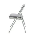 thumbnail image 4 of Hampden Furnishings Bernadine Collection Fabric Padded Premium Folding Chair, Grey, 4 Pack, 4 of 7