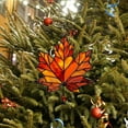 thumbnail image 4 of Maple Leaf Window Hanging Decor - Glitter Acrylic Fall Suncatcher Ornaments, Stained Glass Style Leaf Decor for Thanksgiving & Autumn Home Decoration, 4 of 5