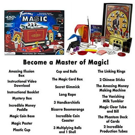 Fantasma Masters of Magic Set - Starter Magic Kit for Kids and Adults - Learn 450+ Magic Tricks - Boys and Girls Ages 8 and Older ,