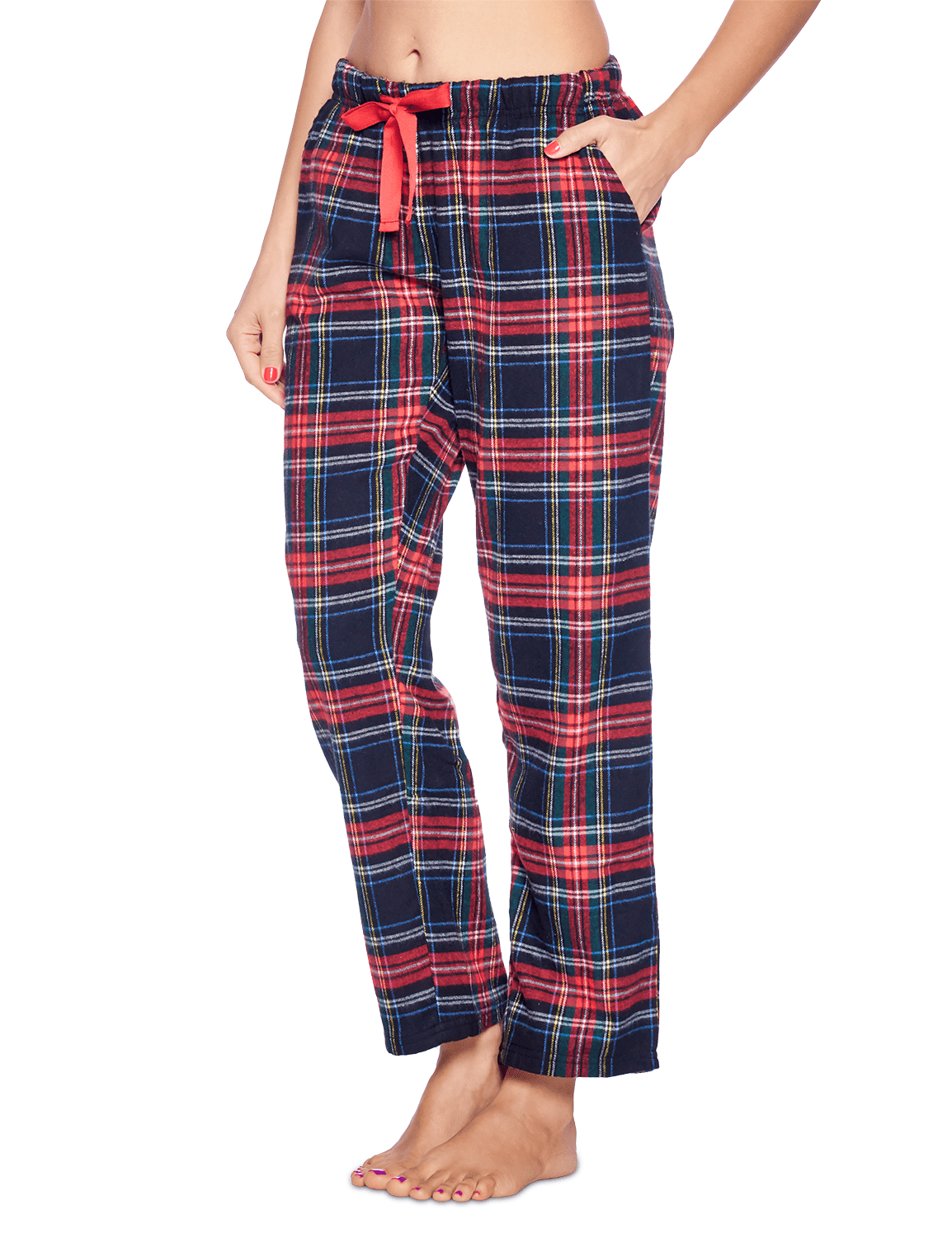 Ashford & Brooks Womens 2 Pack Super Soft Flannel Plaid Pajama Sleepwear Pants 