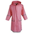thumbnail image 3 of Girls Kids Waterproof Full Length Long Hooded Raincoat Jacket Coat for Children, 3 of 3