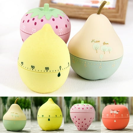 

Cheers.US Kitchen Timer Cute Fruit Cookie Kitchen Timer | Novelty Manual Fruit Cooking Timer | Fun Shaped Mechanical Timer for Kitchen Alarm Home Desktop Decor Windup