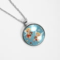 thumbnail image 4 of Cupid Glass Circular Pendant Necklace - Stylish Jewelry Statement Piece, 4 of 5