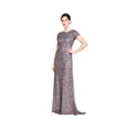 thumbnail image 1 of Adrianna Papell Robe à Paillettes Intégrales à Manches Courtes pour Femme, Lead, 10, 1 of 4