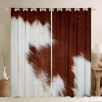 Castle Fairy Boys Girls Animal Cattle Print Curtains Pack of 2 (42x84 Each),Western Farm Animal Curtains Blackout,Rustic Vintage Aesthetic Bedroom Curtains,Super Cozy Room Decor