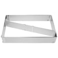 thumbnail image 1 of Molde rectangular ajustable de acero inoxidable para mousse, ideal para crear postres profesionales. Accesorio ideal para hornear pasteles y tartas., 1 of 8
