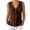 Coffee, variant on 2026 New Womens Sleeveless Sweater Vest Ruffle Button Down Knit Tank Top Summer Trendy Going Out Vest Tops(Blue,M)