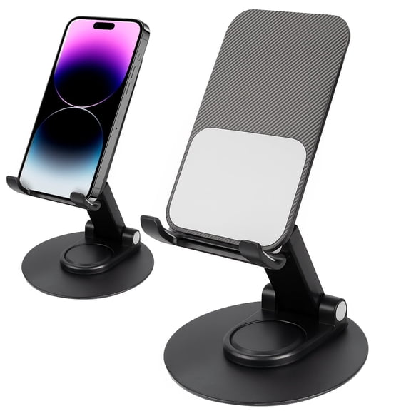 Vena Phone Stand Phone Holder for Desk, Cell Phone Stand for Desk Anti-Slip Cell Phone Holder iPhone Stand Ratating 360° Adjustable Desk Phone Stand