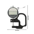 thumbnail image 3 of Thickness Gauge For Paper Leather Cloth Wire Measuring Tool 0-12.7mm Measuring Range 0.01mm Accuracy, 3 of 5