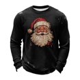 thumbnail image 4 of Christmas Shirts for Men Long Sleeve Casual Crewneck Santa Claus Graphic Distressed Waffle Shirt Holiday Party Shirts, 4 of 4