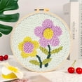 thumbnail image 6 of YOHAVEN Punch Needle Embroidery Kit, 8" Coarse Yarn Floral DIY Material Package with Tools and Patterns for Beginners Craft Hobby Gift Home Decoration, 6 of 6