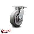 thumbnail image 2 of 6 Inch Kingpinless Thermoplastic Rubber Wheel Swivel Top Plate Caster SCC, 2 of 2