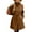 Coffee, variant on Kukoosong Women's Winter Wool Coat, Casual Stand Collar Bandage Single-Breasted Peacoat, Elegant Slim Wool Blend Lining Pocket Over Coat