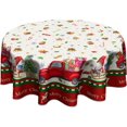 thumbnail image 1 of Red Truck Round Tablecloth 60 Inch Merry Christmas Wateproof Resistant Durable Table Cover for Kitchen Dining Buffet Tabletop, 1 of 6