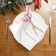 thumbnail image 3 of Cloth Napkins Set of 6 Watercolor Ballerina Dancing Printed Dinner Napkins Soft Comfortable Reusable Table Cloth Napkins for Family Dinner Banquet Wedding Festivals Party, 20x20in Washcloth Gift, 3 of 7