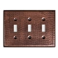 thumbnail image 2 of Monarch Abode 17009 Hand Hammered Switch Plate, 3-Gang, Pure Copper, 2 of 9