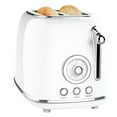thumbnail image 1 of JS Gourmet - Extra-Large 2-Slice Retro Toaster, 6 Browning Levels, 825 Watts, White, 1 of 3