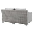 thumbnail image 5 of Modway Conway Sunbrella® Outdoor Patio Wicker Rattan Loveseat in Light Gray Gray, 5 of 10