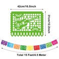 thumbnail image 3 of GOOHOCHY 1 Set Party Decorative Banner Hanging Paper cut Flowers Decorations Plastic Mexican Party Banner (Colorful), 3 of 8