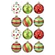 thumbnail image 3 of 12 bolas navideñas de 2,4 pulgadas para colgar en el árbol de Navidad, bolas brillantes con forma de remolino, bastones de caramelo, adornos navideños para fiestas, decoración del hogar, 3 of 5